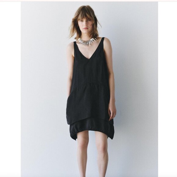 Zara Dresses & Skirts - ZW COLLECTION SHORT STRAPPY DRESS - Grey MARL SIZE S,  M NWT